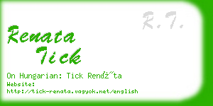 renata tick business card